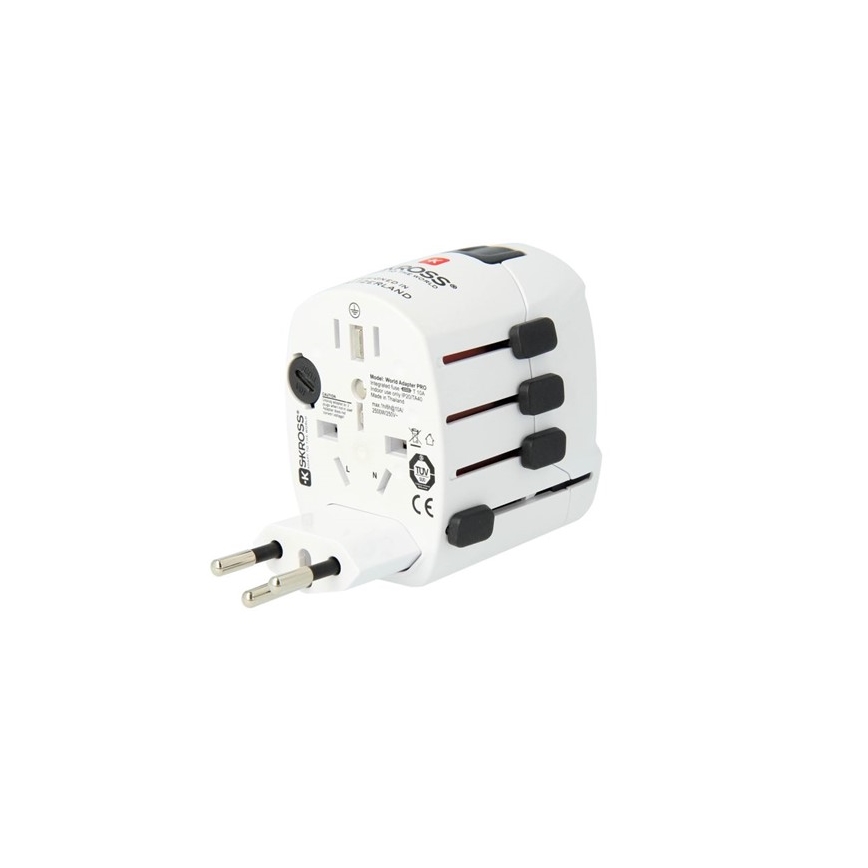 SKROSS - Cestovný adaptér univerzálny 6,3A