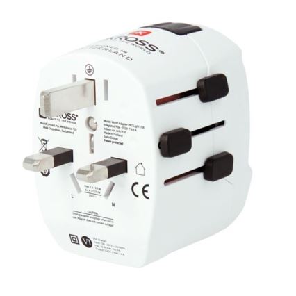 Cestovný adaptér PRO Light USB AC45PD - World, UK+USA+AUS/CN USB A+C 45W