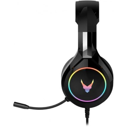 Slúchadlá s mikrofónom VARR GAMING RGB USB čierna