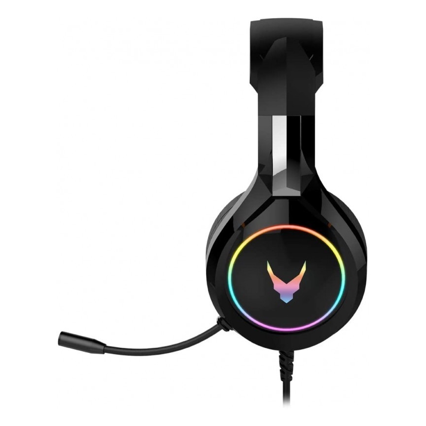 Slúchadlá s mikrofónom VARR GAMING RGB USB čierna