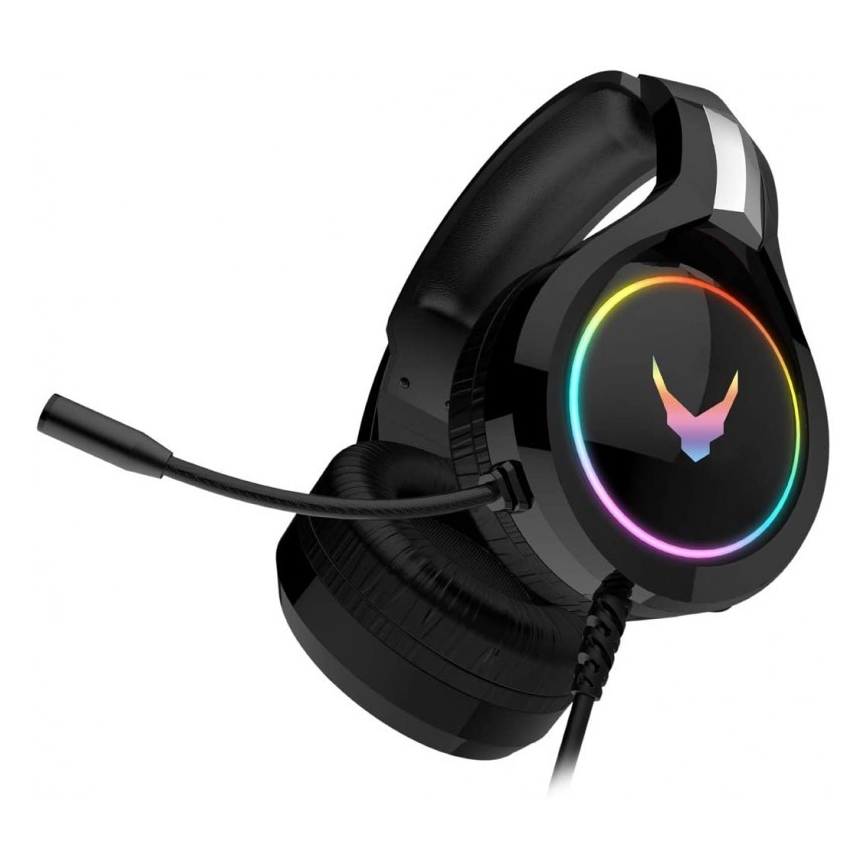 Slúchadlá s mikrofónom VARR GAMING RGB USB čierna