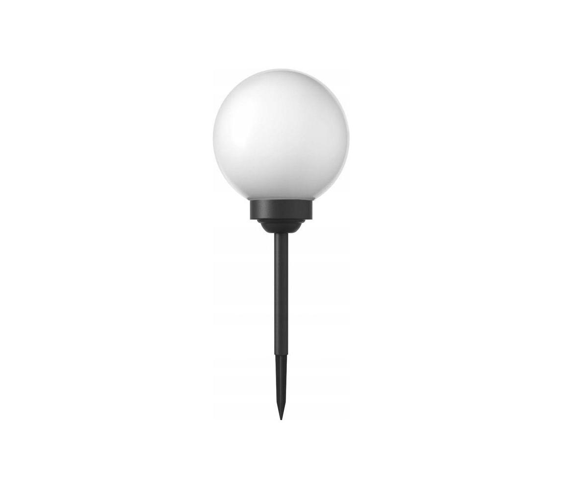 SmartLED Solárna LED lampa, 1,2 V, 6500 K, 200 mAh, priemer 20 cm, IP44, biela/čierna 7208