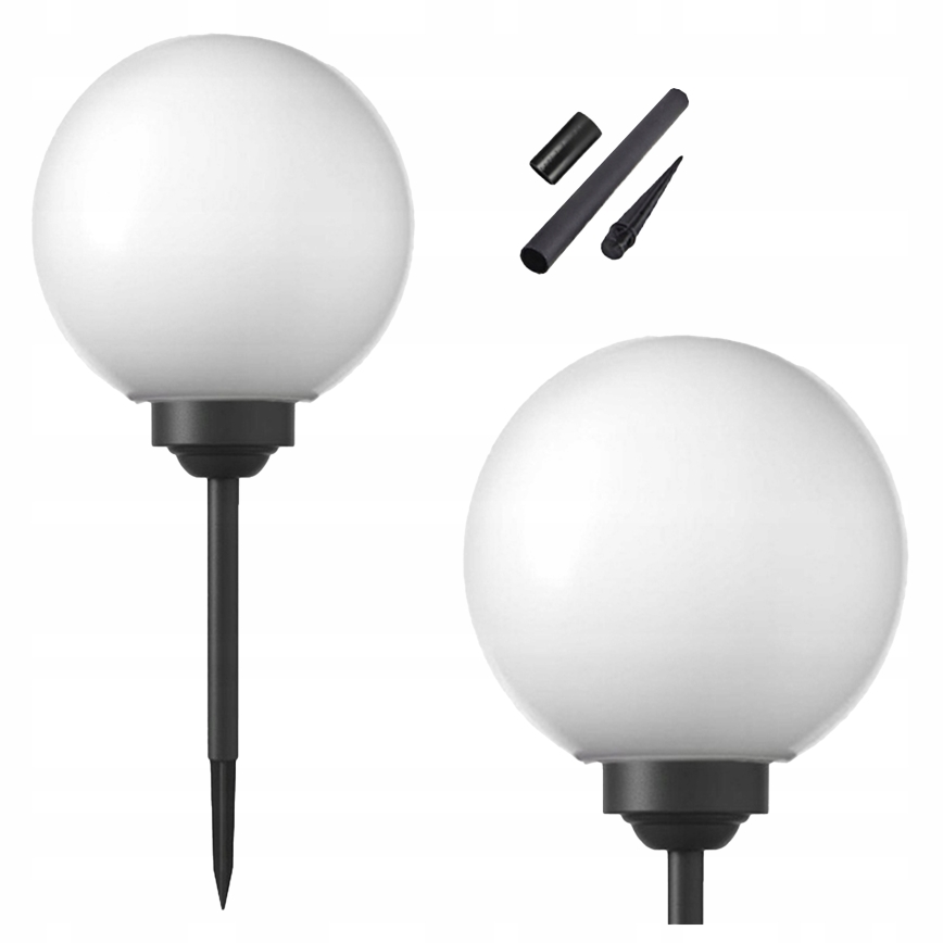 Solárna LED lampa, 1,2 V, 6500 K, 200 mAh, priemer 20 cm, IP44, biela/čierna