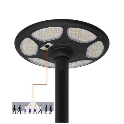Solárna pouličná lampa so senzorom SOLSUMI LED/25W/3,2V IP54 25000 mAh + diaľkové ovládanie