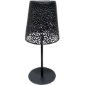 Solárna stolová lampa LUVETRA LED/1xAA 4000K IP44 200 mAh čierna