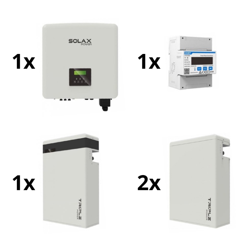 Solárna zostava: 10kW SOLAX menič 3f + 17,4 kWh TRIPLE Power batéria V2 + elektromer 3f