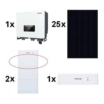 Solárna zostava SOFAR Solar - 10kWp RISEN Full Black + 10kW SOFAR hybridný menič 3f + 10 kWh batéria