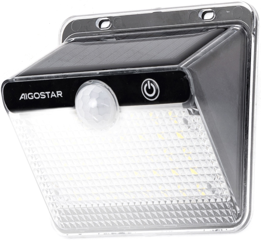 Solárne LED svietidlo s čidlom Aigostar 3,7V 6500K 1200 mAh IP65 čierne