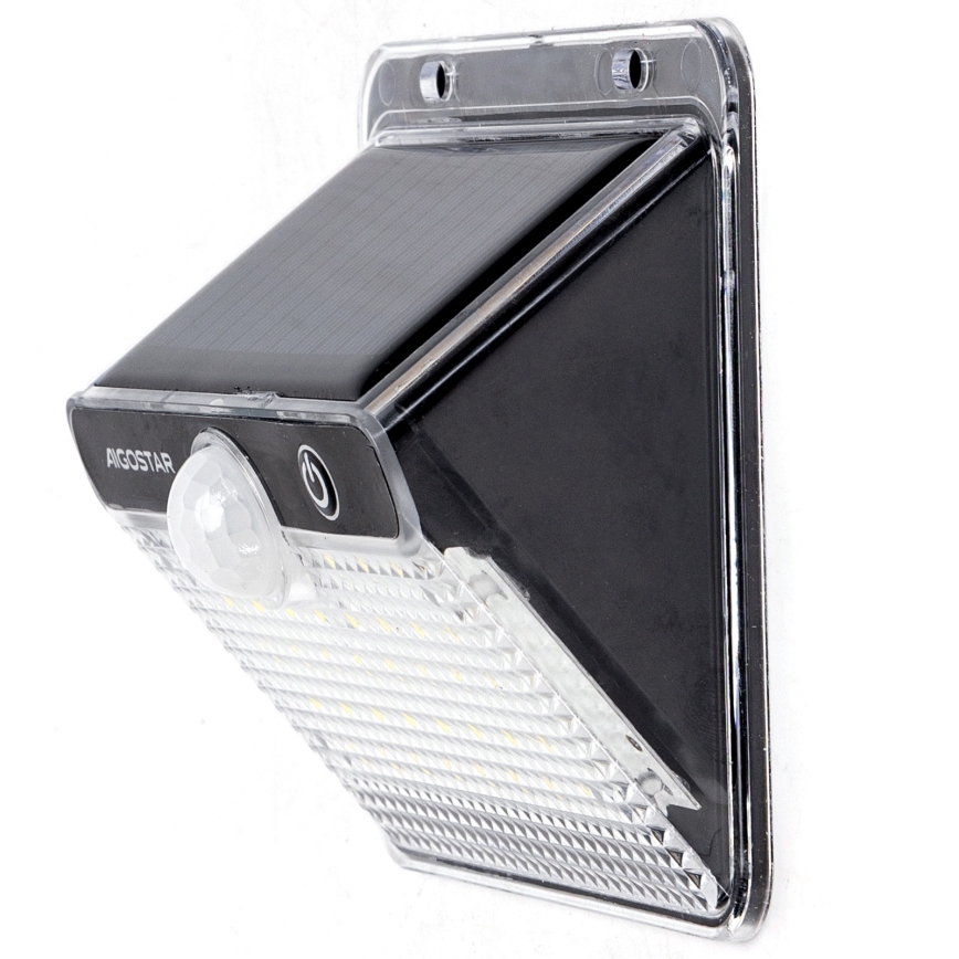 Solárne LED svietidlo s čidlom Aigostar 3,7V 6500K 1200 mAh IP65 čierne
