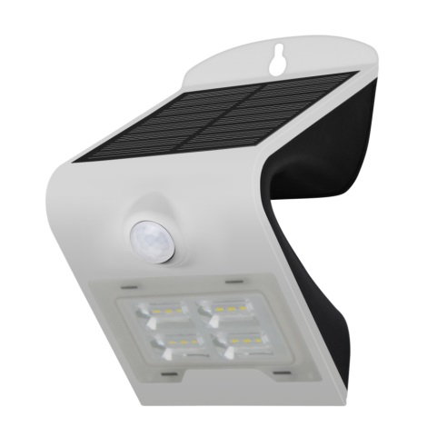 Solárne nástenné svietidlo so senzorom LED/2W IP65 biele