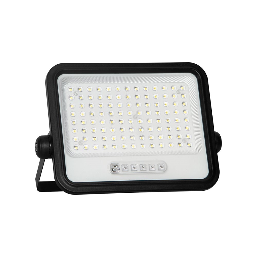 LED Stmievateľný solárny reflektor LED/200W/3,2V 2000-8000K IP65 10000 mAh čierny + diaľkové ovládanie