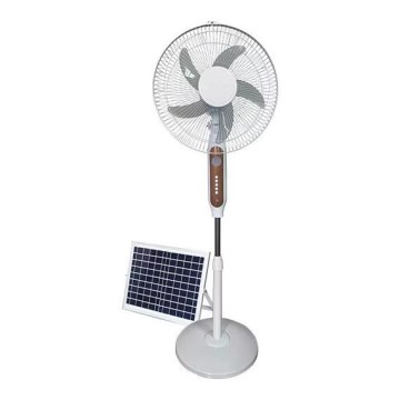 Solárny stojací ventilátor 15W/4V/230V pr. 45 cm biela