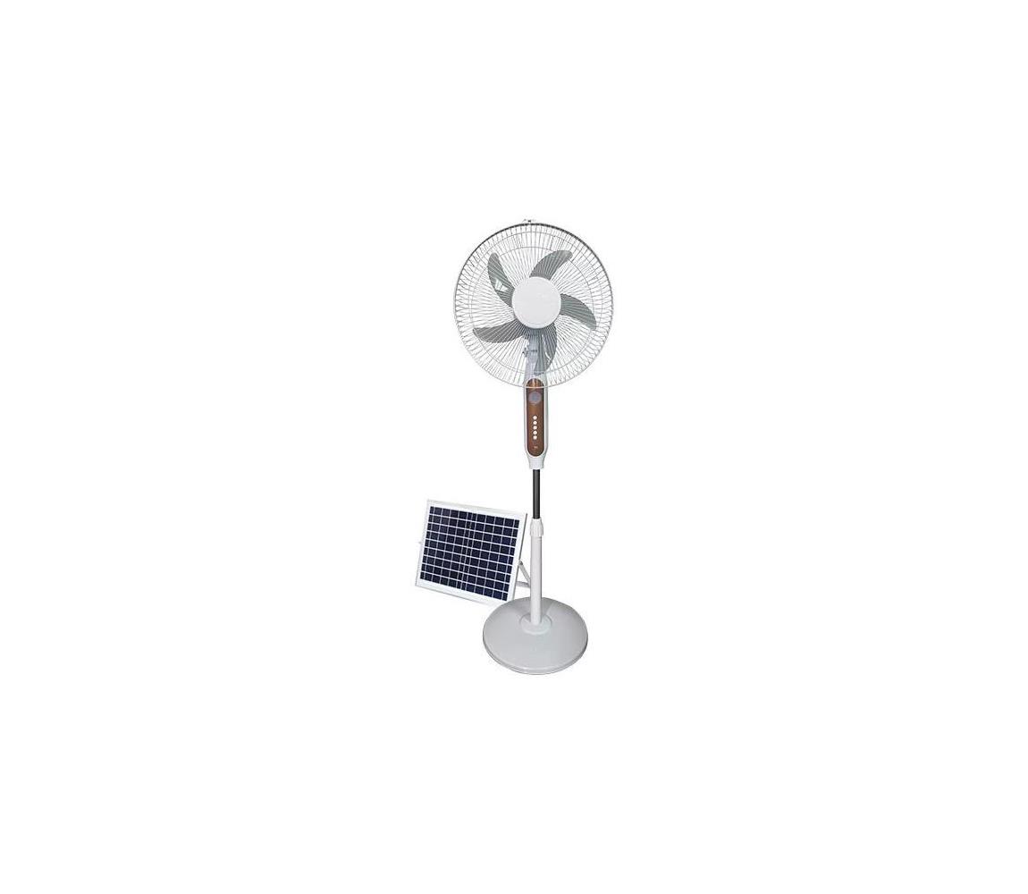 Eurolamp Solárny stojanový látor 15 W / 4 V / 230 V 120 cm biely 300-20017