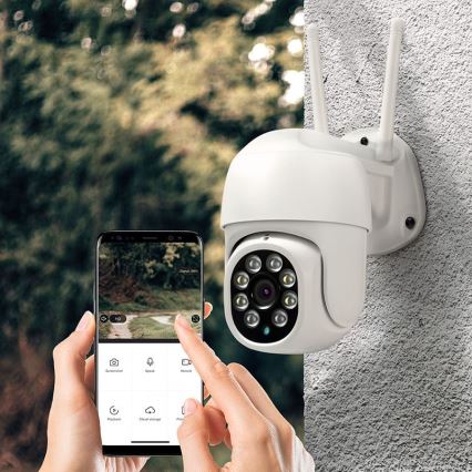 Inteligentná vonkajšia kamera so senzorom 2K 3MP IP65 Wi-Fi Tuya