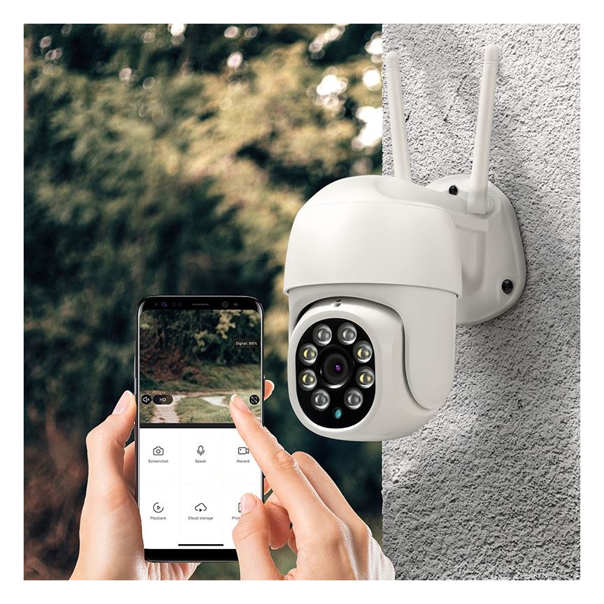 Inteligentná vonkajšia kamera so senzorom 2K 3MP IP65 Wi-Fi Tuya