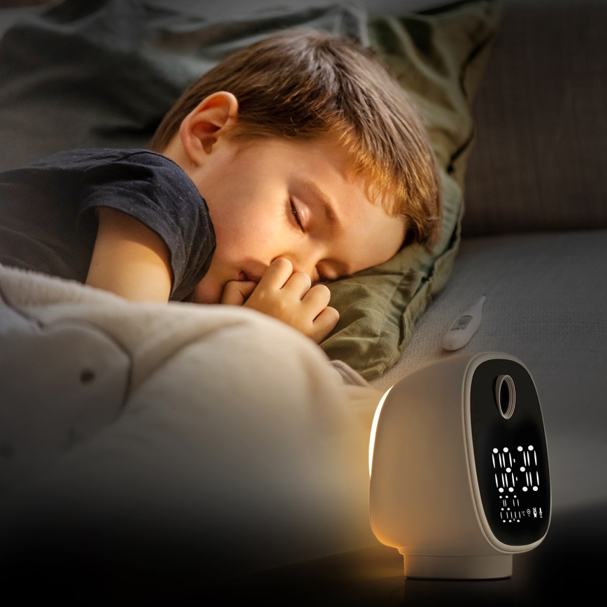 Inteligentná kamera s budíkom, teplomerom a LED svetlom 1296p 3Mpx 5V Wi-Fi Tuya IP65