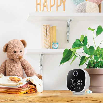 Inteligentná kamera s budíkom, teplomerom a LED svetlom 1296p 3Mpx 5V Wi-Fi Tuya IP65