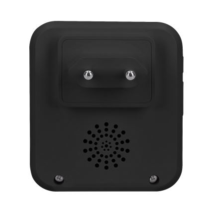Bezdrôtový zvonček do zásuvky 230V IP56 čierna
