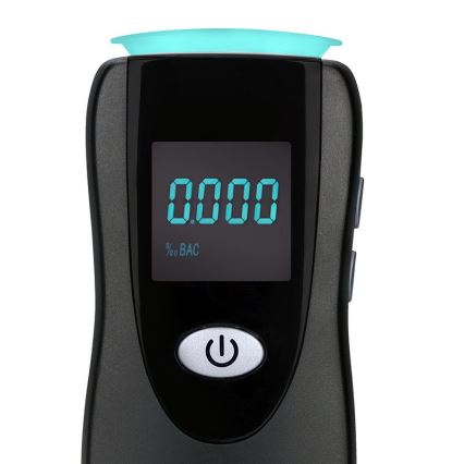 Profesionálny bezdotykový alkotester so snímačom palivového článku (Fuel Cell), 0,0 - 5,0‰ BAC, citlivosť 0,08‰, 3xAA