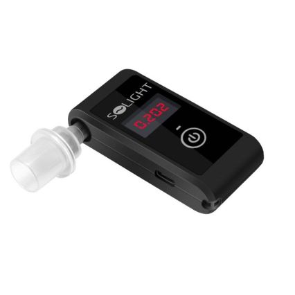 Nabíjateľný mini alkotester s palivovým článkom, 0,0 - 5,0‰ BAC, citlivosť 0,08‰, 5V