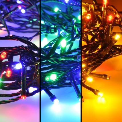 LED Vonkajšia vianočná reťaz 50xLED/8 funkcií 8m IP44 multicolor