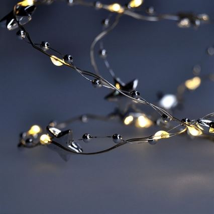 LED Vianočná reťaz 1 m 20xLED/2xAA