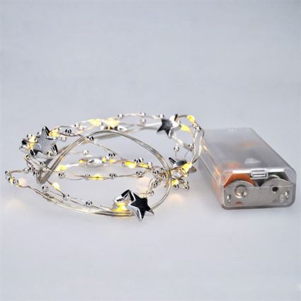 LED Vianočná reťaz 1 m 20xLED/2xAA
