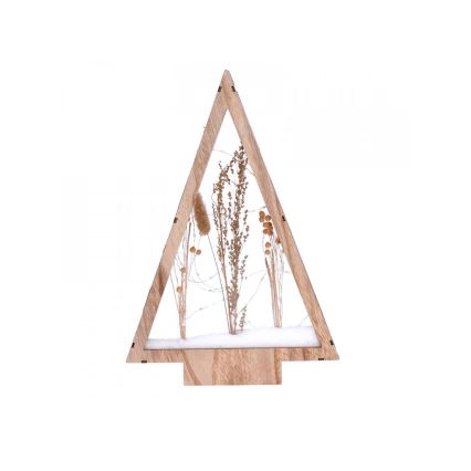 LED Vianočná dekorácia LED/2xAA zasnežené zimné kvety