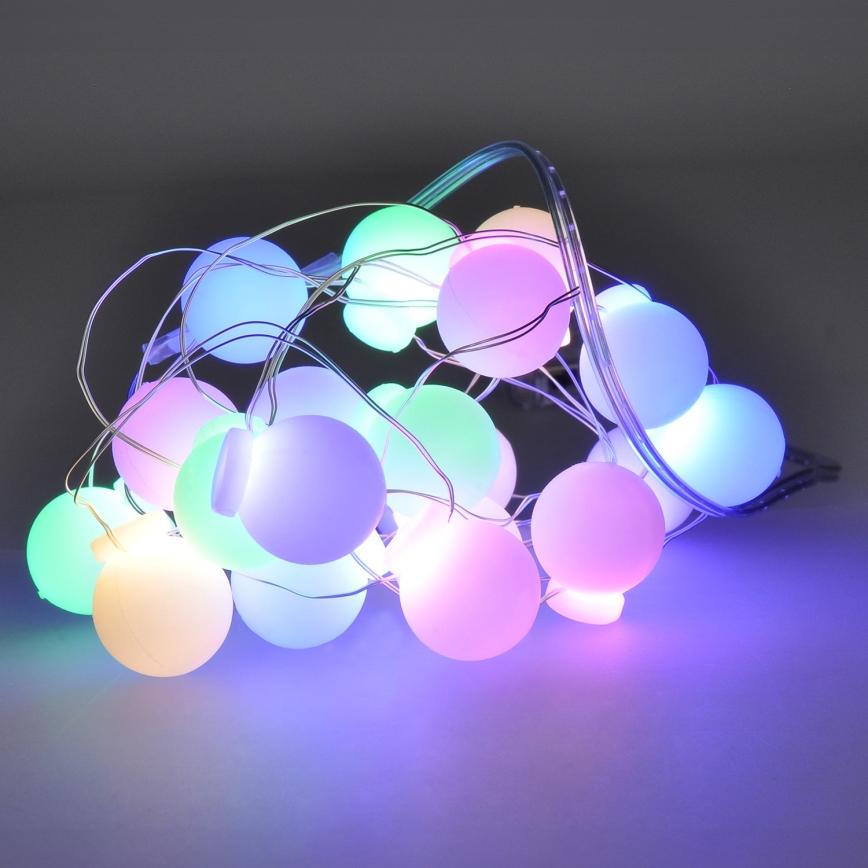LED Vianočná reťaz 40xLED/2xAA 4,3 m multicolor