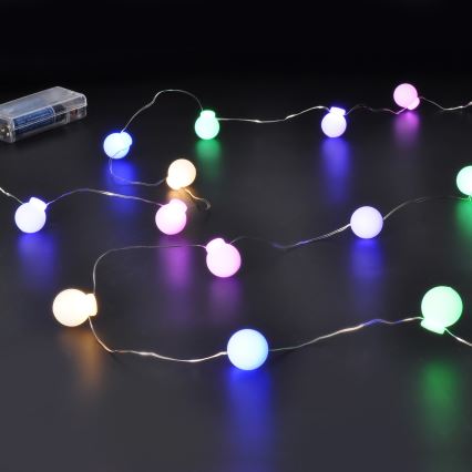 LED Vianočná reťaz 40xLED/2xAA 4,3 m multicolor