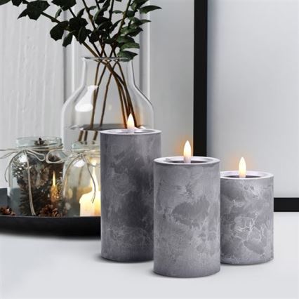 SADA 3x LED sviečok LED/2xAA teplá biela