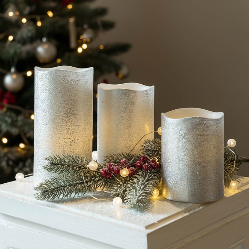 SADA 3x LED sviečky LED/3xAAA teplá biela