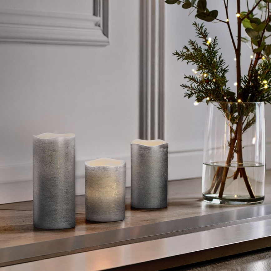 SADA 3x LED sviečky LED/3xAAA teplá biela