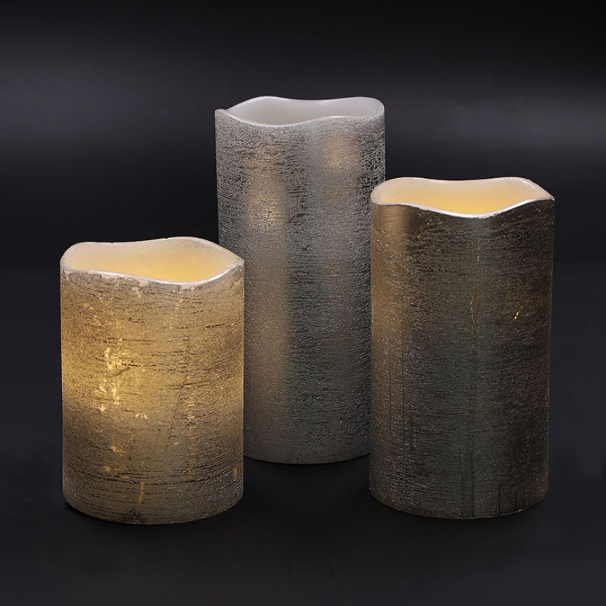 SADA 3x LED sviečky LED/3xAAA teplá biela