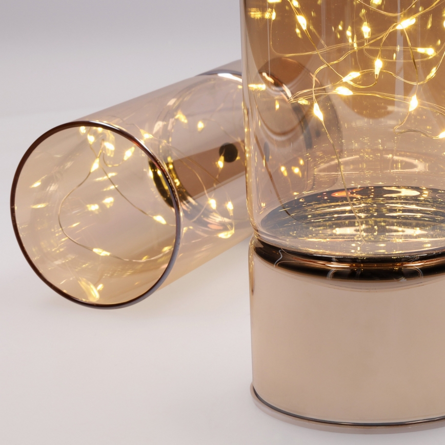 SADA 2x LED Vianočné svetielko 20xLED+10xLED/2xAA+3xAA teplá biela