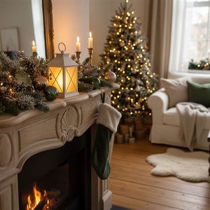 LED Vianočná lucerna LED/2xAA teplá biela