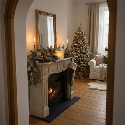 LED Vianočná lucerna LED/2xAA teplá biela