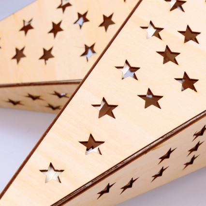 LED vianočná dekorácia 20xLED/2xAA teplá biela béžová hviezda