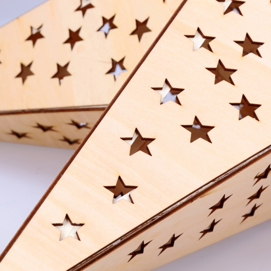 LED vianočná dekorácia 20xLED/2xAA teplá biela béžová hviezda