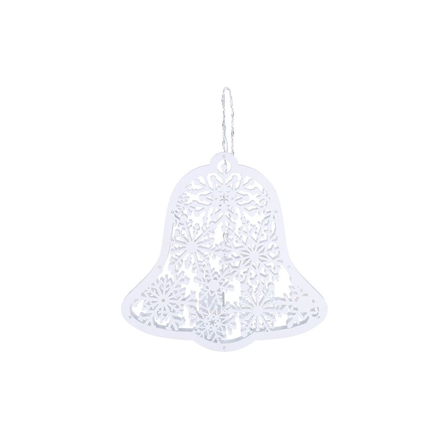 LED Vianočná dekorácia 9xLED/2xAA teplá biela zvonček