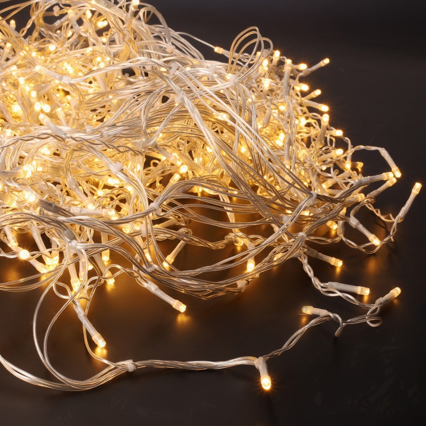 LED vonkajší vianočný záves 360xLED/8 funkcií 15m IP44 teplá biela