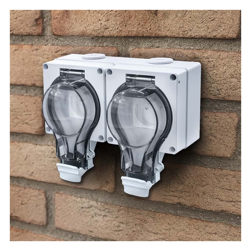 Dvojzásuvka do vlhkého prostredia 230 V/16 A IP66
