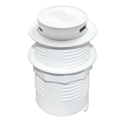 Vstavaná bezdrôtová nabíjačka + USB A+C biela
