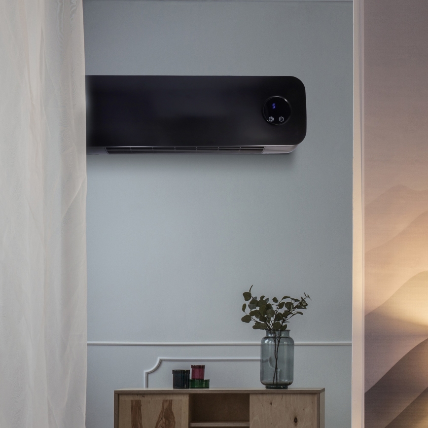 Keramické kúpeľňové vykurovacie teleso 1000/2000 W / 230 V, IP24 + diaľkové ovládanie