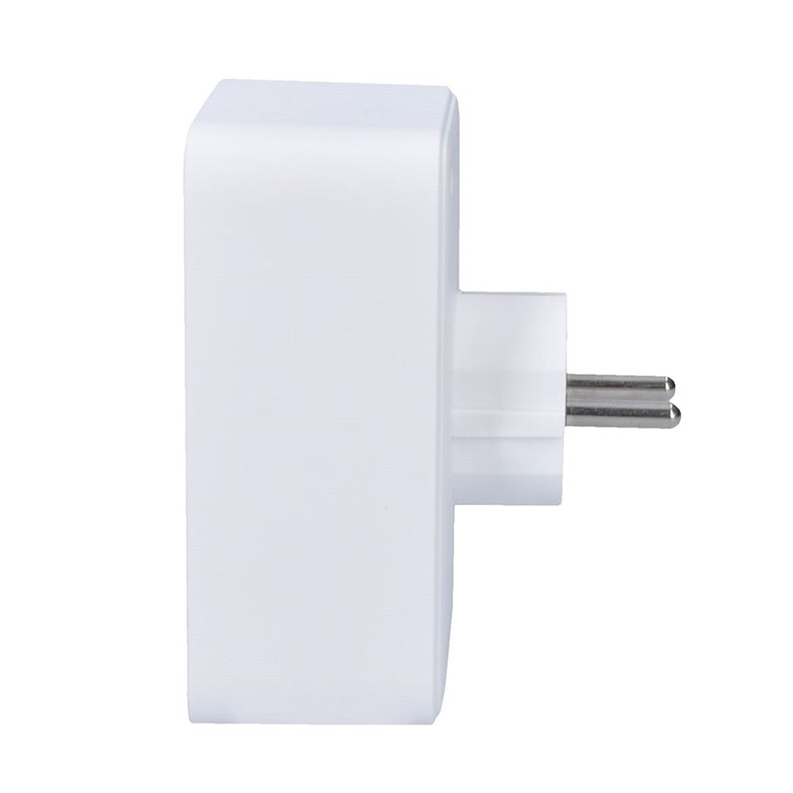Viacnásobná zásuvka 1x16A+2x 2,5A s 2x USB A+C nabíjačkou, biela