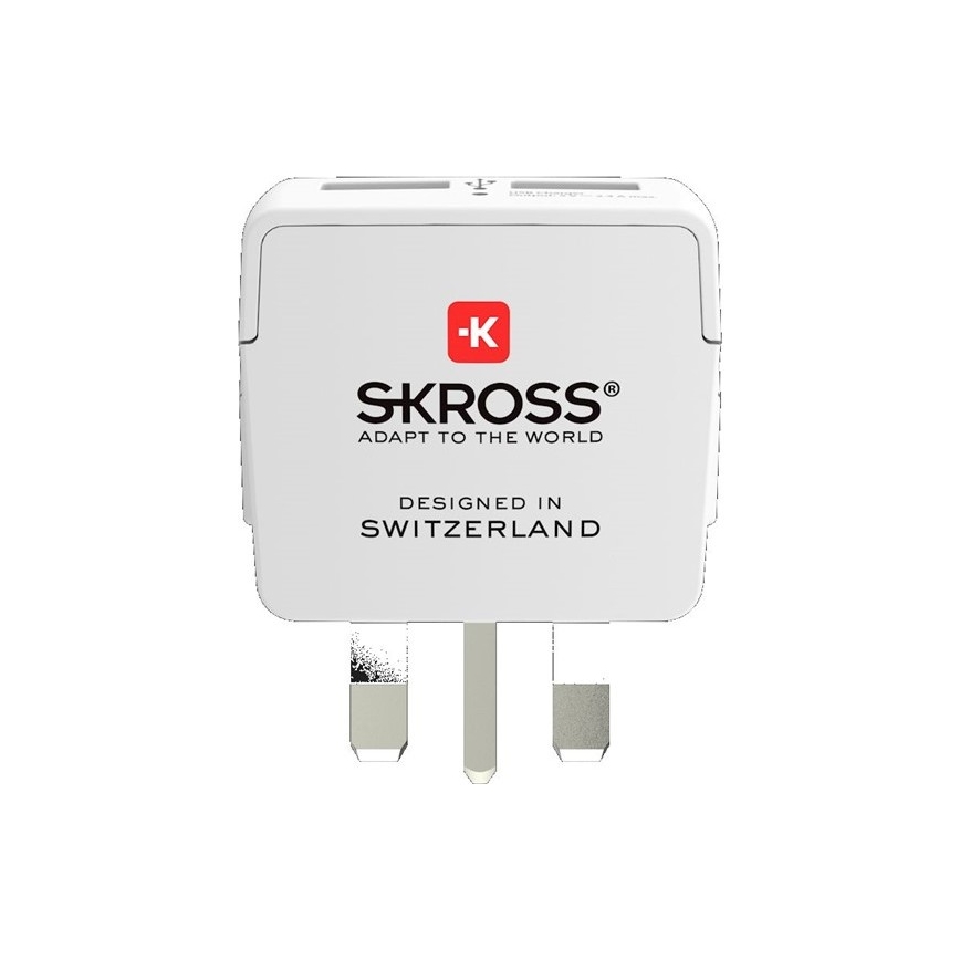 Cestovný adaptér pre UK 230V + 2x USB port