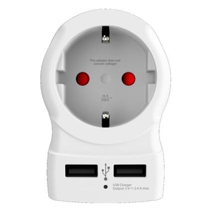 Cestovný adaptér pre USA 230V + 2x USB port