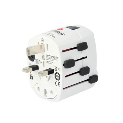 Univerzálny cestovný adaptér pre celý svet 230V + USB port