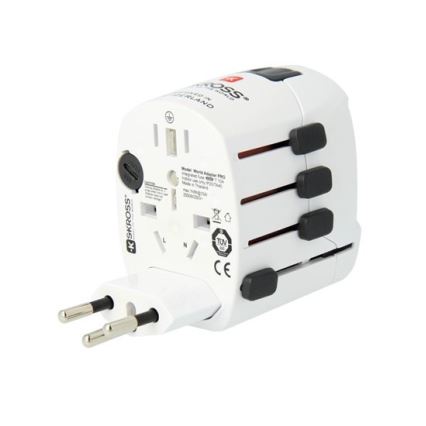 Univerzálny cestovný adaptér pre celý svet 230V + USB port