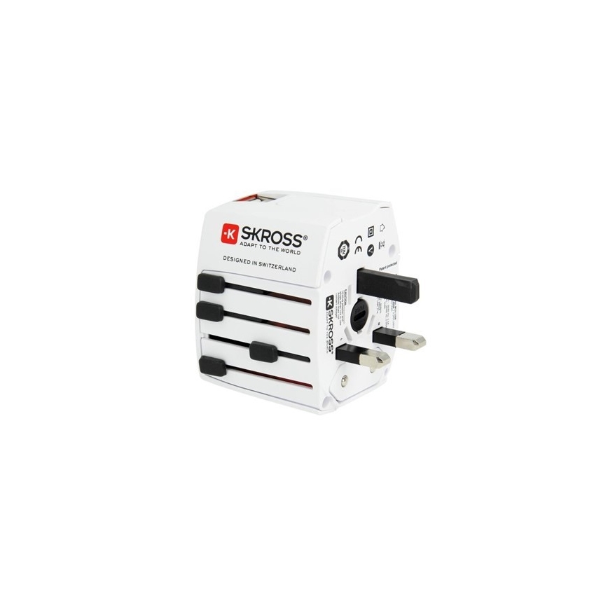 Medzinárodný cestovný adaptér 230V + 2x USB port